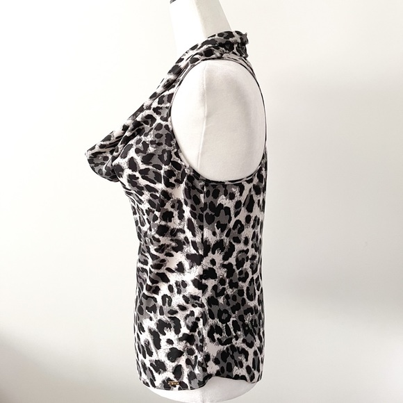 Guess Leopard Print Scoop Neck Sleeveless Blouse Size Small - Picture 6 of 10